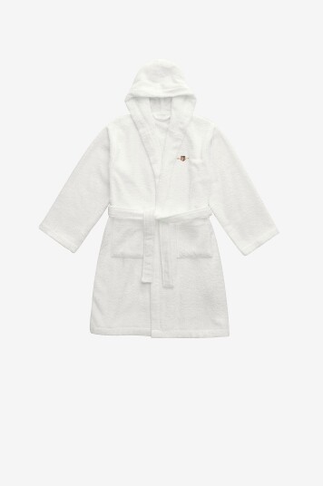 Gant Home Badekåpe for barn i frotté Archive Shield Hvit