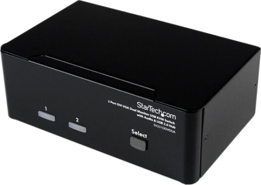 STARTECH 2 t DVI VGA Dual Monitor KVM Switch USB with Audio & USB 2.0 Hub