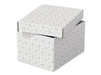 Esselte - Gaveeske - small - 25.5 cm x 20 cm x 15 cm - hvit - pakke av 3