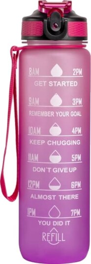 Play Motivation vannflaske 1000 ml Mørk Rosa/Lys Rosa/Lilla