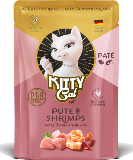 Kitty Cat våtfôr Paté & reker Kalkun 6 x 85 g