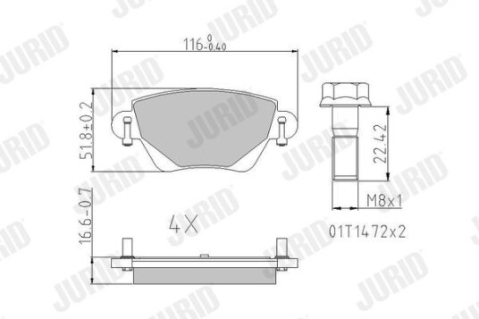 Bremseklosser JURID 573320J Bremseklosser JURID 573320J
