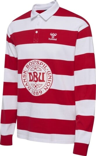 DBU Fan 24 Rugby Striped Genser Hvit/Rød 4XL