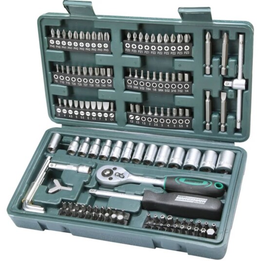 Brüder Mannesmann 408598 130 Stykke Bit og Stikkontakt Sett 29166 Brüder Mannesmann 408598 130 Stykke Bit og Stikkontakt Sett 29166