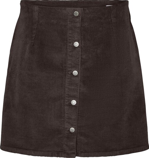 Vero Moda Curve   Kordfløyelsskjørt vmcEtta HR Short Cord Skater   Brun