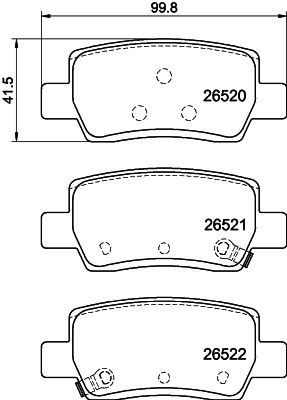 Bremseklosser HELLA 8DB 355 045 941