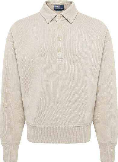 Polo Ralph Lauren Sueded Heritage Rib Knt Pullover   Beige   M