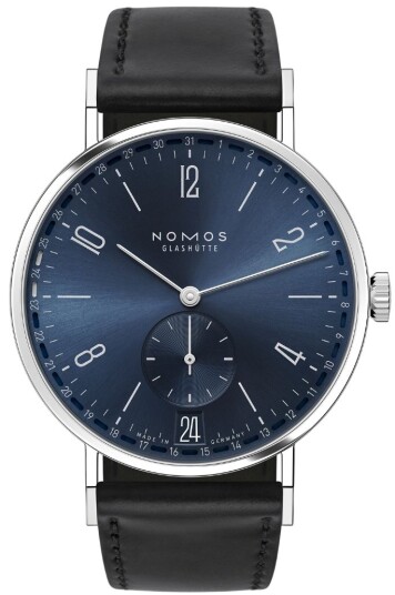 Nomos Glashütte Herreklokke N 136.SB Tangente Blå/Lær Ø37.5 mm Nomos Glashütte Herreklokke N 136.SB Tangente Blå/Lær Ø37.5 mm