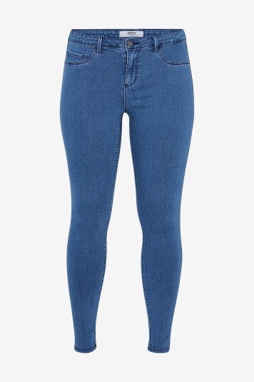 Only Carmakoma - Jeans carThunder Push Up Reg Skinny - Blå