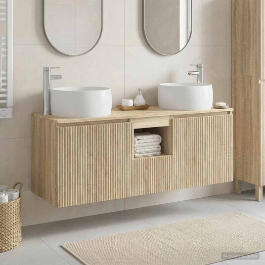 vidaXL Baderomsskapsett 3 stk. Sonoma eik 49,5 x 44,5 x 66 cm vidaXL Baderomsskapsett 3 stk. Sonoma eik 49,5 x 44,5 x 66 cm