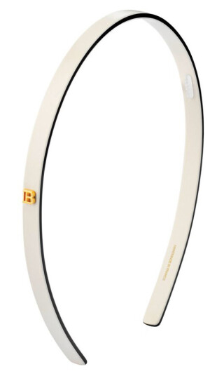 Balmain Small Acetate Headband White/Black Balmain Small Acetate Headband White/Black