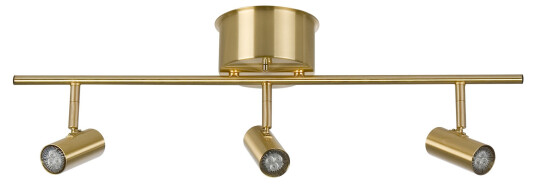 Belid Taklampe Cato Skinne MR11 3L LED, Dimbar, Blank Messing