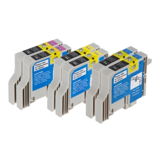 inkClub KEC06-6 Multipack, 6 blekkpatroner, 2x(C/M/Y)