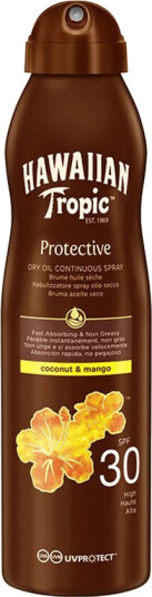 Hawaiian Tropic Protective Dry Oil Spray SPF30 180ml - Fuktighetsgivende og Vannbestandig