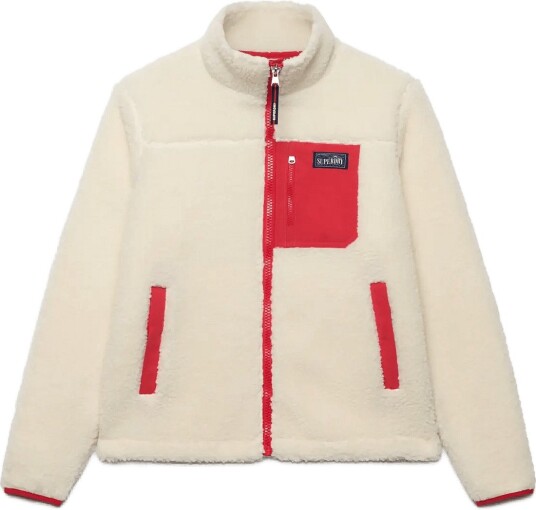 Superdry Sport Heritage Zip Through Fleece CREAM 10 Superdry Sport Heritage Zip Through Fleece CREAM 10