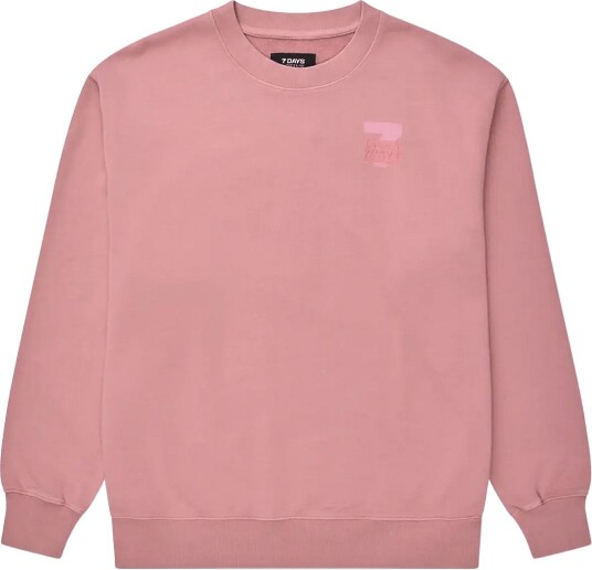 7 DAYS Active Mind Back Print Crewneck   Pink   S
