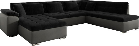 Dynir 4 seters Hjørnesovesofa   Svart|Grå