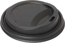 Drikkelåg Cpla Ø80xh17mm Til Kaffebæger Sort,20 Pk X 40 Stk/Krt