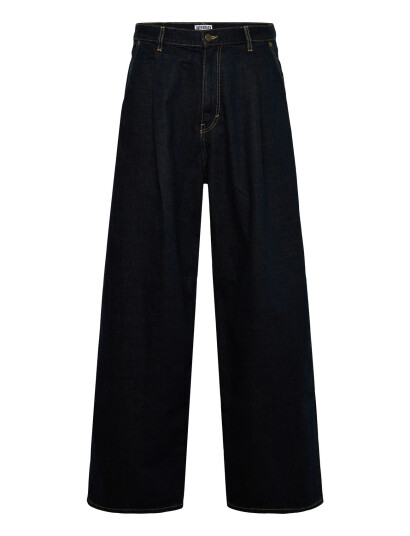 Weekday Pleated Loose Baggy Leg Jeans   Navy   34
