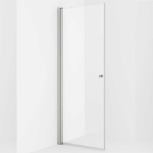 Vikingbad Liam Dusjdør Rett H195cm Sølv / 95cm Klart Glass