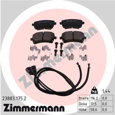 Bremseklosser ZIMMERMANN 23883.175.2