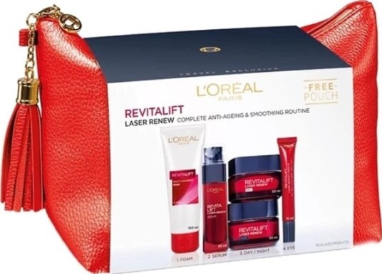L’Oreal Paris Set L"oreal Paris: Revitalift Laser Renew Cleansing Cleansing Foam 100 Ml + Revitalift Laser Renew Anti Wrinkle Eye Cream 15 G + Revitalift Laser Renew Serum For Face 30 Ml + Revitalift Laser Renew Hyaluronic Acid Anti Wrink L’Oreal Paris Set L"oreal Paris: Revitalift Laser Renew Cleansing Cleansing Foam 100 Ml + Revitalift Laser Renew Anti Wrinkle Eye Cream 15 G + Revitalift Laser Renew Serum For Face 30 Ml + Revitalift Laser Renew Hyaluronic Acid Anti Wrink
