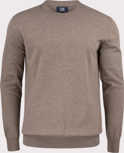Cutter & Buck Oakville Crewneck Golfgenser herre Nougat Melange (834) XX Large