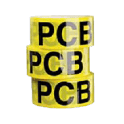 PCB tape  50 mm x 66 m  Tape for pakking av avfall som inneholder PCB   