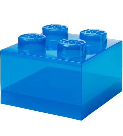 Room Copenhagen LEGO® Brick Boks Translucent 4 Knotter Blå Room Copenhagen LEGO® Brick Boks Translucent 4 Knotter Blå