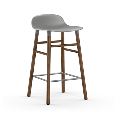 Form Barstol Grå/Valnøtt 65 cm