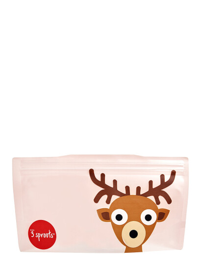 3 Sprouts 3 Sprouts Snack Bag (2 Pcs.), Roe Deer - Pink - 17.78X19.05X0.05CM 3 Sprouts 3 Sprouts Snack Bag (2 Pcs.), Roe Deer - Pink - 17.78X19.05X0.05CM