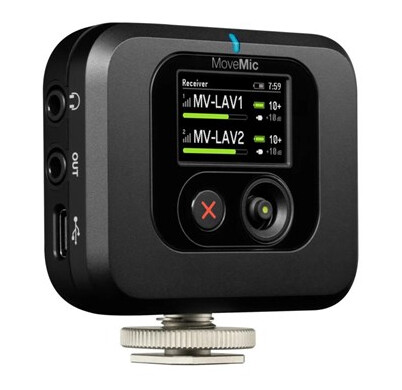 Shure MoveMic MV-R Trådløs Lydmottaker Mikrofon Svart