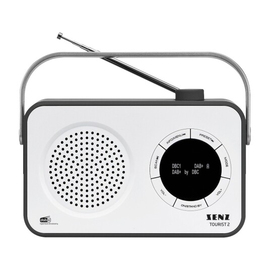 SENZ TOURIST 2 RADIO FM/DAB+, HVIT SENZ TOURIST 2 RADIO FM/DAB+, HVIT