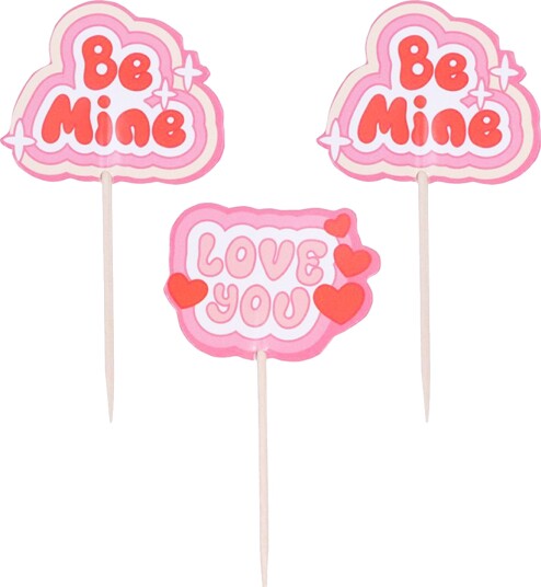 PME Kakedekorasjoner Retro Valentine   24 pakning