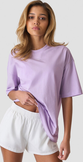 Everyday Oversized Bomulls T skjorte Print Lilla Lila Large