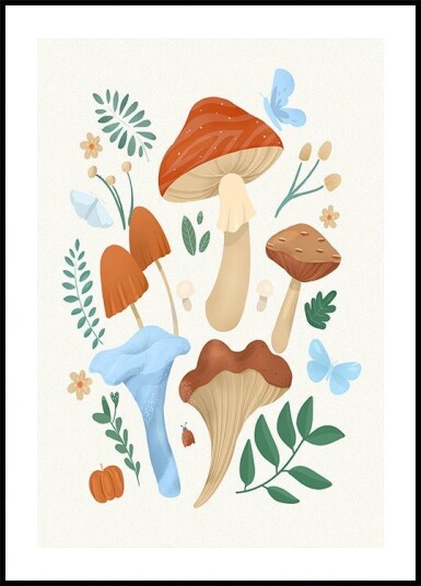 Fungi Plakat / 21x30cm