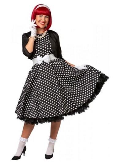Boland Traciks Rockabilly Kjole Med Hvide Prikker OR1173-40 Boland Traciks Rockabilly Kjole Med Hvide Prikker OR1173-40