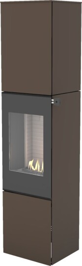 Nexo 185 mocca frittstående biopeis med glassdør