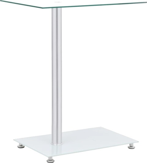 vidaXL Sidebord u-formet gjennomsiktig 45x30x58 cm herdet glass
