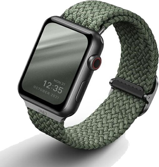 UNIQ Aspen Flettet Rem for Apple Watch 42/44/45mm Grønn