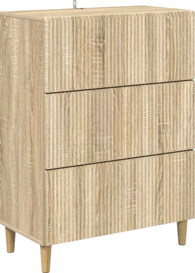 vidaXL Skuffeskap Sonoma eik 66 x 34,5 x 90 cm Konstruert tre