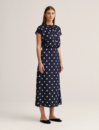 Newhouse Jacqueline Dot Top   Navy   36