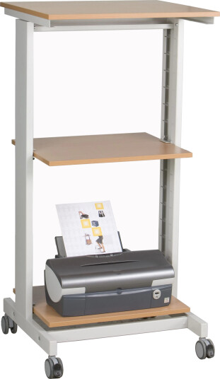 Twin Click Mobil Printerstand 1 Bøg/Grå 600X500x1180 Mm