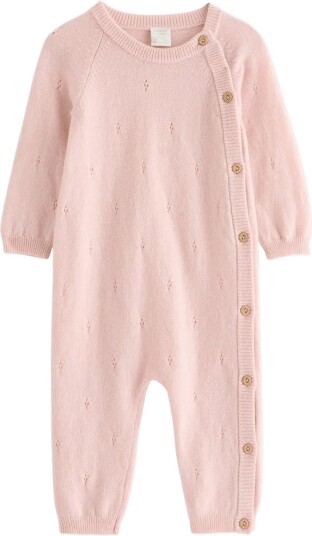 Lindex Onesie In Merino Wool LIGHT DUSTY PINK 50