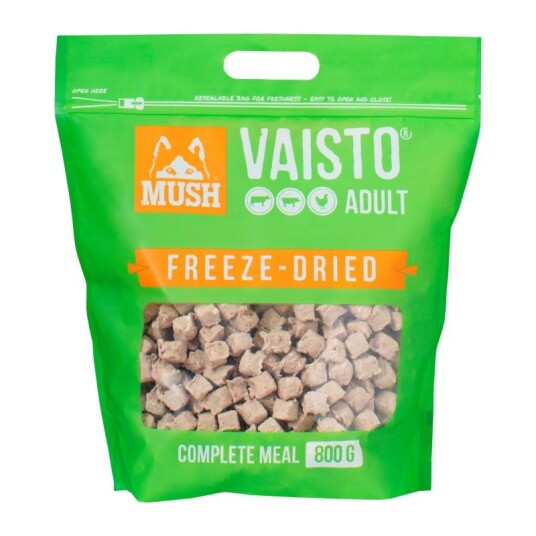 Mush Vaisto Frysetørket Hundefôr 800 g - Storfekjøtt, Gris & Kylling