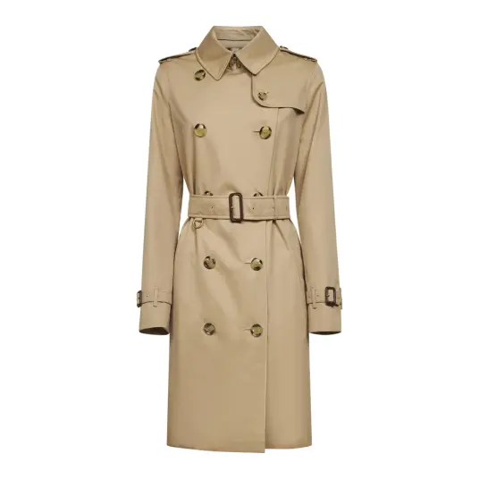 Burberry Dame Frakker Beige S Burberry Dame Frakker Beige S