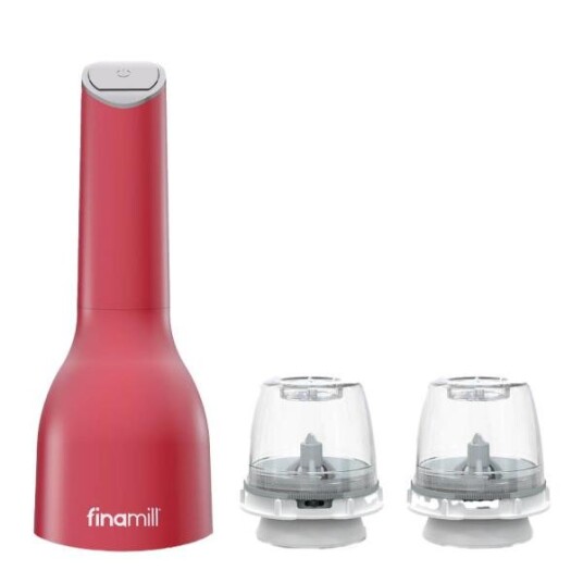 FinaMill - Batteridrevet krydderkvern m/2 finapod 23 cm sangria FinaMill - Batteridrevet krydderkvern m/2 finapod 23 cm sangria