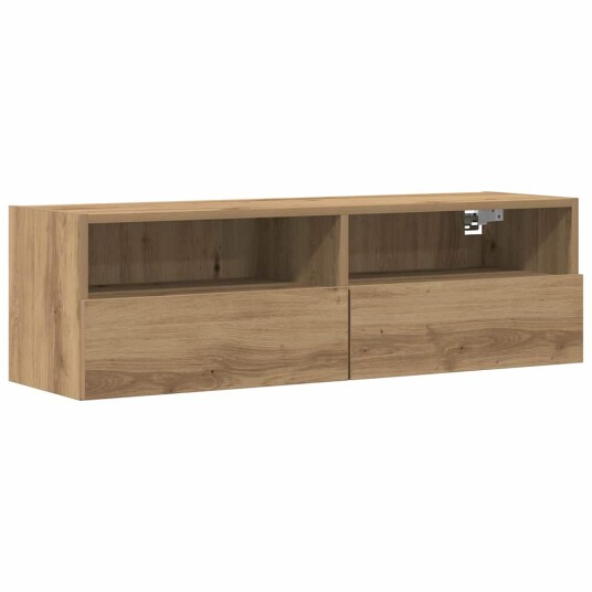  TV Veggskap 2 stk Artisan Eik 100x30x30 cm Konstruert Tre