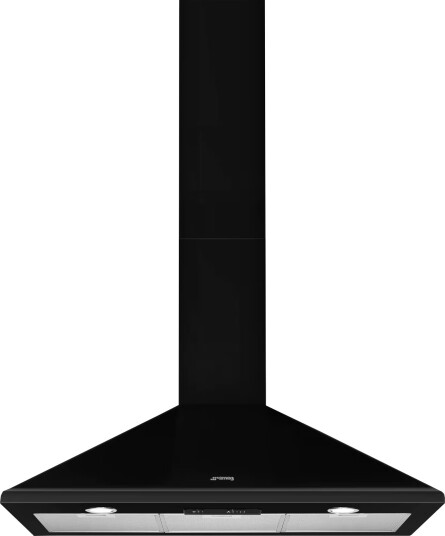 Smeg KSED95NEE Vegghengt Ventilator 90 cm med Belysning - Svart