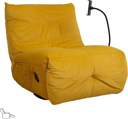 Recliner hvilestol Selor med manuell mekanisme - gul